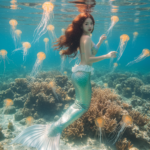 Chân dung nàng tiên cá xinh đẹp trong làn nước trong xanh tuyệt đẹp