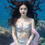 Tạo bức chân dung nàng tiên cá dưới nước siêu thực hoàn toàn giống ảnh gốc