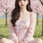 Vẽ chân dung nữ xinh đẹp mùa xuân với vẻ đẹp trong sáng và tự nhiên