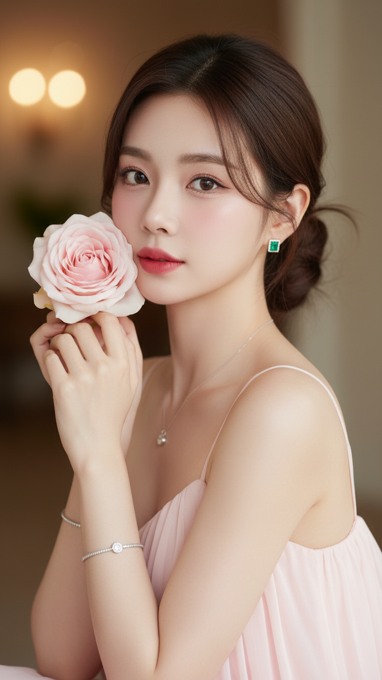 Chân dung quyến rũ của cô gái trẻ với vẻ đẹp Hàn Quốc dịu dàng và trang nhã