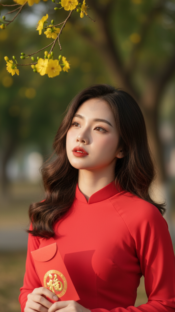 Ghi lại khoảnh khắc chân thực với chân dung gái trẻ trong trang phục áo dài Việt Nam