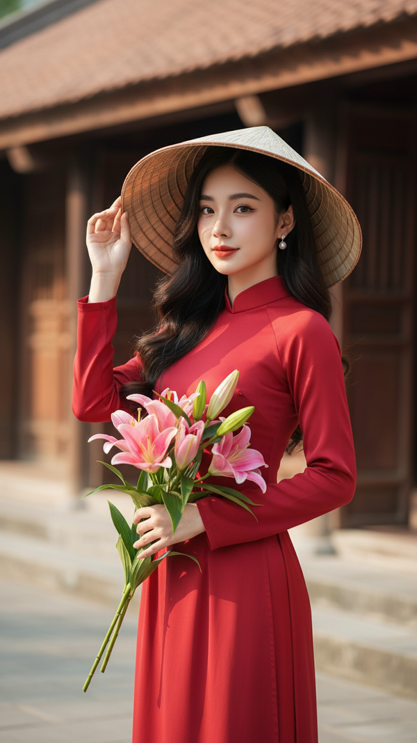 Vẻ đẹp thanh lịch trong trang phục Áo Dài truyền thống của phụ nữ Việt Nam