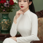 Vẻ đẹp thanh lịch của áo dài Việt Nam trong không gian nghệ thuật vintage