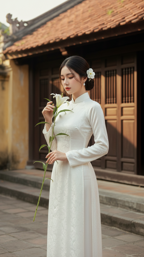 Khắc họa vẻ đẹp thanh lịch của cô gái Việt trong áo dài giữa không gian cổ kính