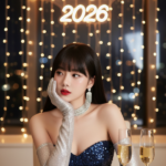 Chân dung nữ thanh lịch trong đêm tiệc đón năm mới 2026 đầy lấp lánh