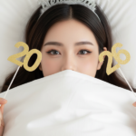 Chân dung cô gái trẻ huyền bí và vui tươi trong không gian ấm áp