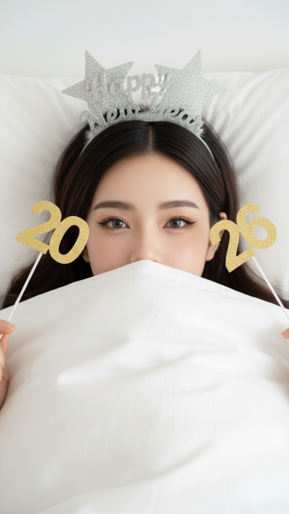 Chân dung cô gái trẻ huyền bí và vui tươi trong không gian ấm áp