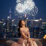 Chân dung thực tế của cô gái trẻ trong không gian sang trọng và hiện đại