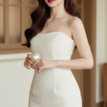 Chân dung cô gái trẻ thanh lịch với vẻ đẹp tự nhiên và tự tin.