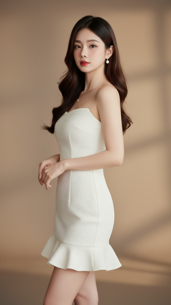 Tạo chân dung chân thực của cô gái trẻ với vẻ đẹp tự nhiên và thanh lịch