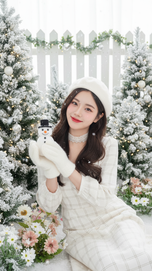 Tạo chân dung nữ sinh Giáng Sinh đầy sắc màu và sống động