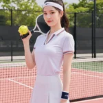 Năng động với phong cách thể thao trong bức ảnh chân dung cô gái chơi pickleball