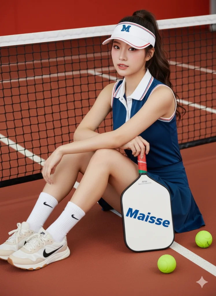 Chân dung cô gái trẻ với phong cách thể thao nổi bật và năng động trên sân đấu