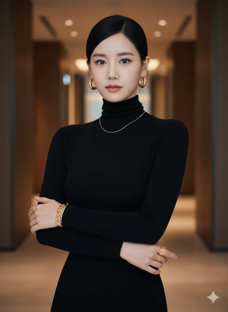 Chân dung nữ thanh lịch trong không gian sang trọng với phong cách thời trang đỉnh cao