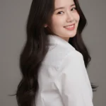 Chân dung cận cảnh phong cách studio với sự tự tin và tươi vui của người mẫu trẻ trung