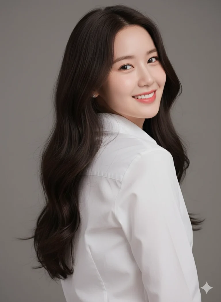 Chân dung cận cảnh phong cách studio với sự tự tin và tươi vui của người mẫu trẻ trung