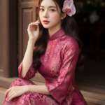 Bức Chân Dung Nữ Sinh Đẹp Trong Áo Dài Việt Nam Chất Lượng 8K Với Ánh Sáng Hoàng Hôn