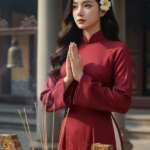 Chân dung thanh tịnh của cô gái trẻ trong không gian văn hóa tâm linh Việt Nam