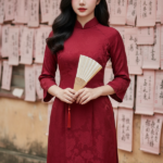 Chân Dung Thanh Lịch Của Cô Gái Trẻ Trong Bối Cảnh Văn Hóa Truyền Thống