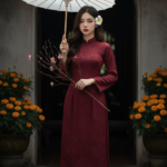 Chân dung nữ sinh thanh lịch trong bối cảnh cổ điển bí ẩn và cuốn hút