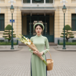 Chân dung nữ thanh lịch giữa Sài Gòn cổ kính với áo dài truyền thống và vẻ đẹp hoài niệm