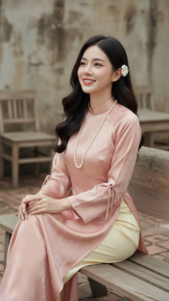 Tạo chân dung chân thực của cô gái Việt với áo dài thanh lịch và vẻ đẹp tự nhiên