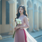 Chân dung thanh lịch của cô gái Việt trong ánh sáng dịu dàng giữa phố cổ Việt Nam