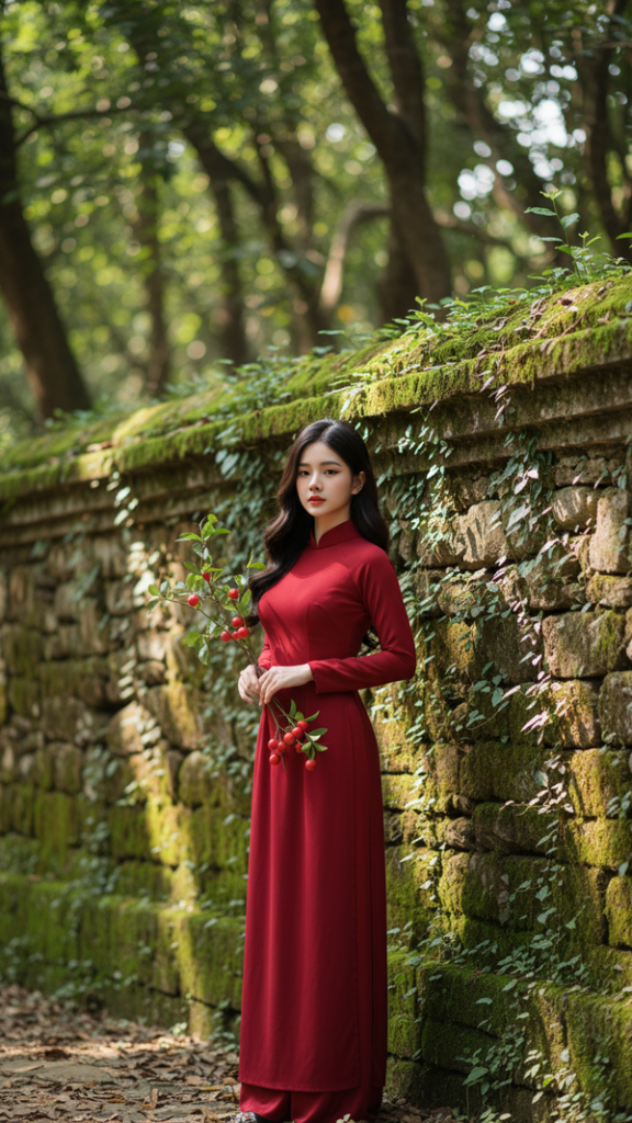 Chân dung thanh lịch của cô gái Việt trong áo dài giữa khung cảnh thiên nhiên tĩnh lặng