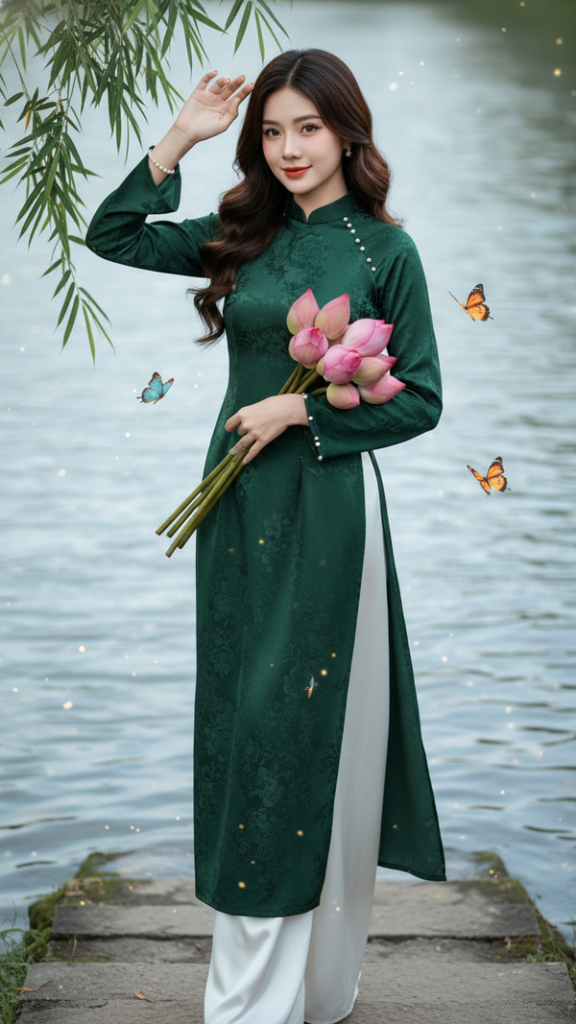 Khám Phá Vẻ Đẹp Hiện Đại Qua Bức Chân Dung Tự Nhiên Của Cô Gái Với Áo Dài Mới