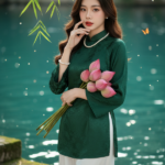 Chân dung cô gái trẻ với phong cách hiện đại và vẻ đẹp trong trẻo giữa thiên nhiên