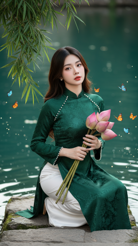 Chân dung nữ sinh modern Ao Dai giữa khung cảnh thơ mộng và tinh tế