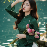 Chân dung cô gái trẻ với vẻ đẹp hiện đại trong tà áo dài thanh lịch