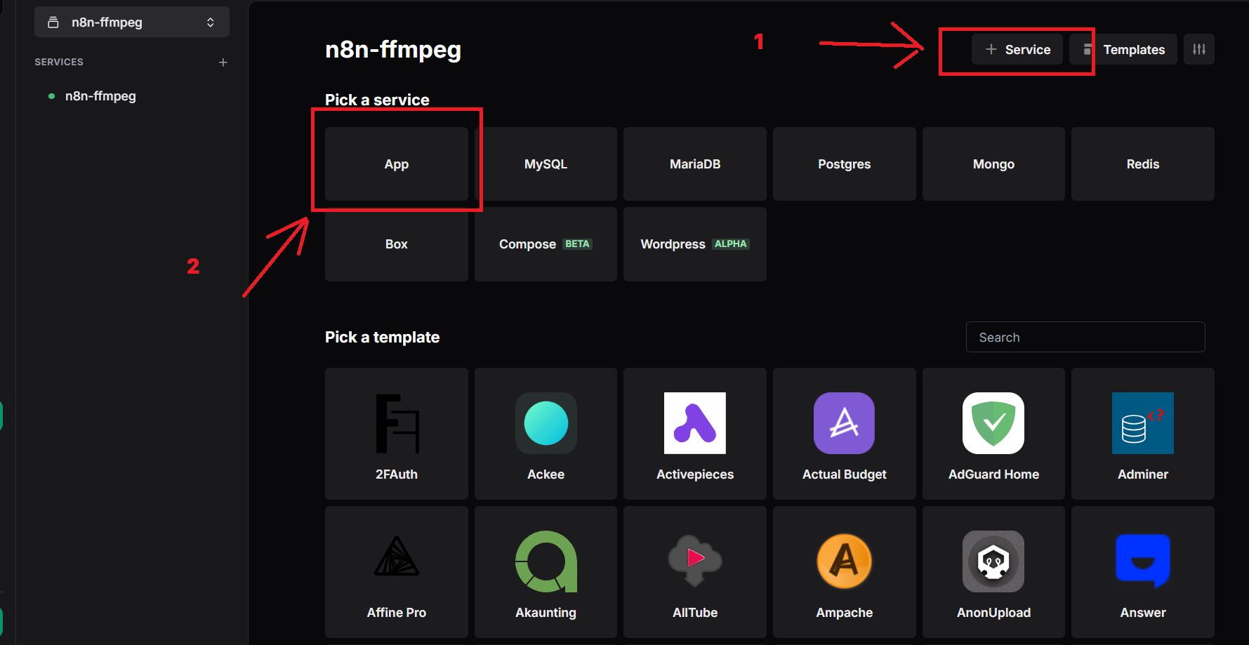 Cài n8n kết hợp ffmpeg trên VPS thông qua Easy Panel