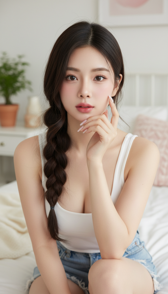 Chân dung gần gũi của cô gái trẻ xinh đẹp với phong cách tự nhiên và hiện đại