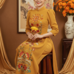 Chân dung người phụ nữ Việt Nam xinh đẹp trong áo dài truyền thống rực rỡ