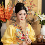 Khám Phá Nghệ Thuật Vẽ Chân Dung Phụ Nữ Trẻ Châu Á Với Chi Tiết Tinh Tế