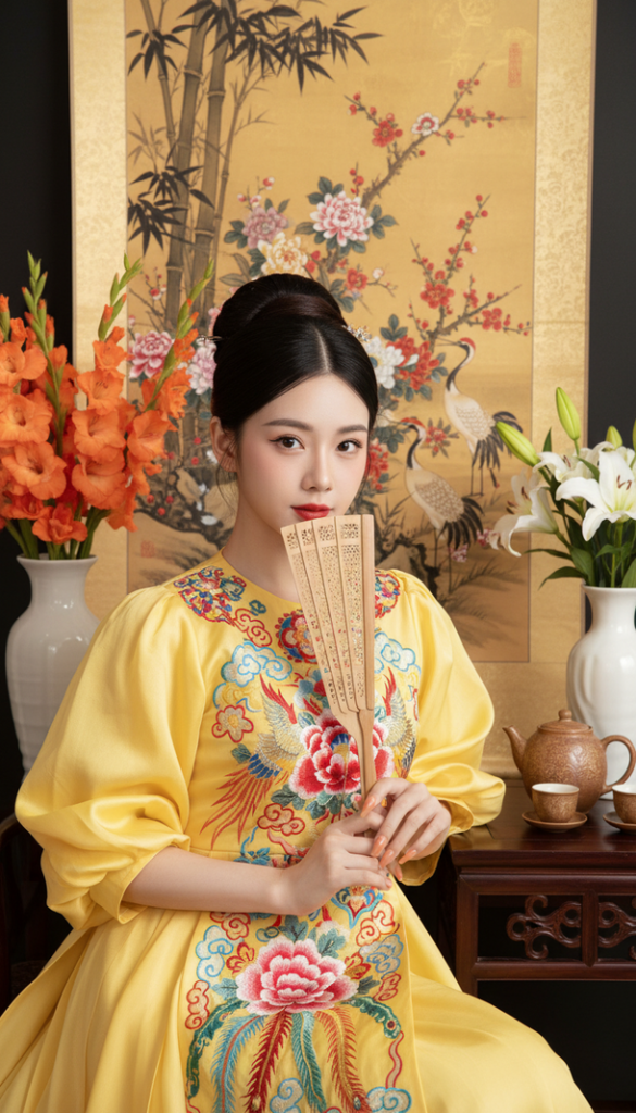 Khám Phá Nghệ Thuật Vẽ Chân Dung Phụ Nữ Trẻ Châu Á Với Chi Tiết Tinh Tế