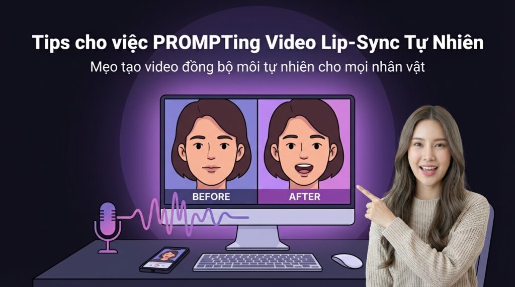 Bí kíp PROMPT tạo video Lip-sync – nhép miệng tự nhiên, phát âm chuẩn ngôn ngữ