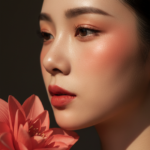 Chân dung nghệ thuật gần gũi của cô gái với sắc đỏ rực rỡ và ánh sáng mạnh mẽ