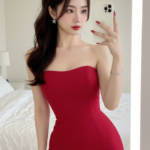 Tạo hình ảnh chân thực của cô gái trẻ trong bức ảnh selfie xinh đẹp và tự tin