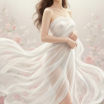 Vẽ chân dung cô gái trẻ với vẻ đẹp cổ điển và phong cách tối giản thanh lịch