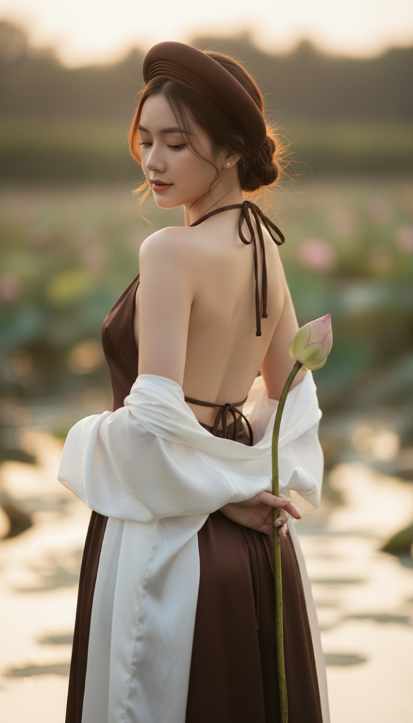 Tạo chân dung thanh lịch của cô gái Việt Nam với vẻ đẹp tự nhiên và cuốn hút