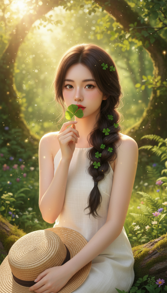 Chân dung nữ sinh xinh đẹp giữa rừng xanh ngập nắng