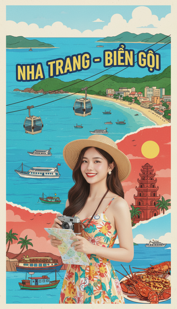 Tạo chân dung du khách trẻ tại Nha Trang với phong cách cổ điển và hiện đại