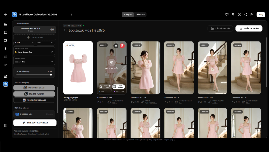 Ứng dụng tạo Lookbook thời trang ngay trên Google FLOW – Tạo Tool trên Google Flow